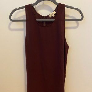 Wilfred Oxblood Zip-Back Sleeveless Top Size S